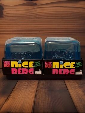 Schylling NeeDoh Nice Berg XL Blue Lot Of 2 New Sealed Authentic